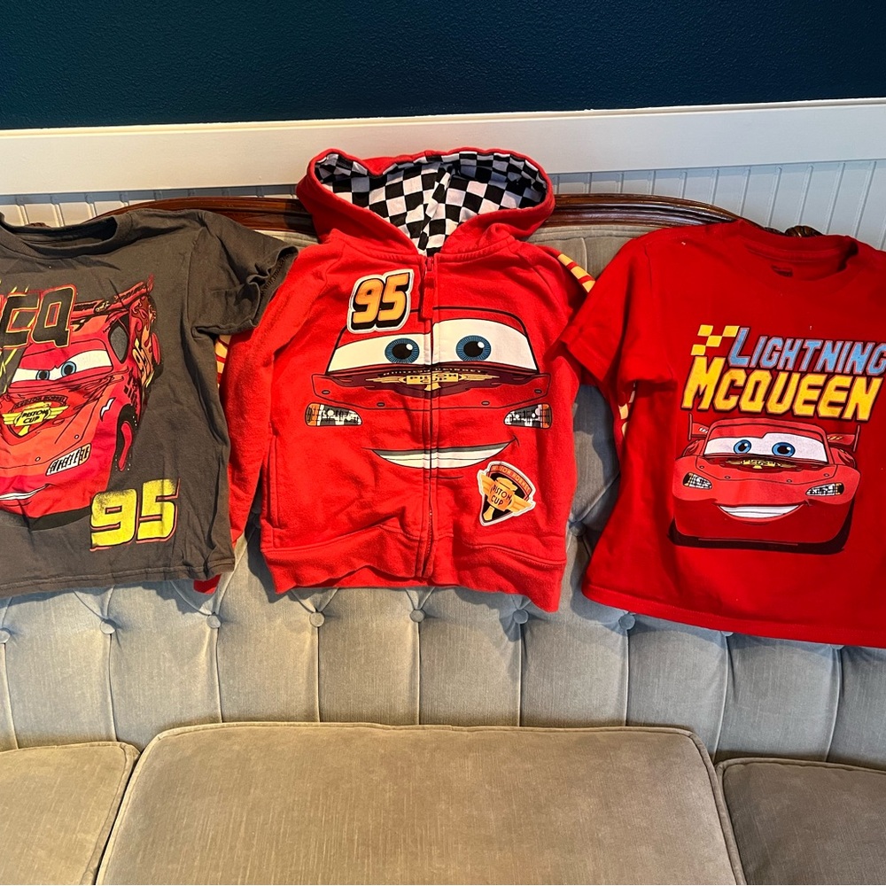 Disney Cars Lightning McQueen Kids Shirts & Hoodie - Red, Gray